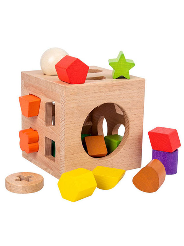 Hungry Hippo PH Wooden Classic Shape Sorter edamama